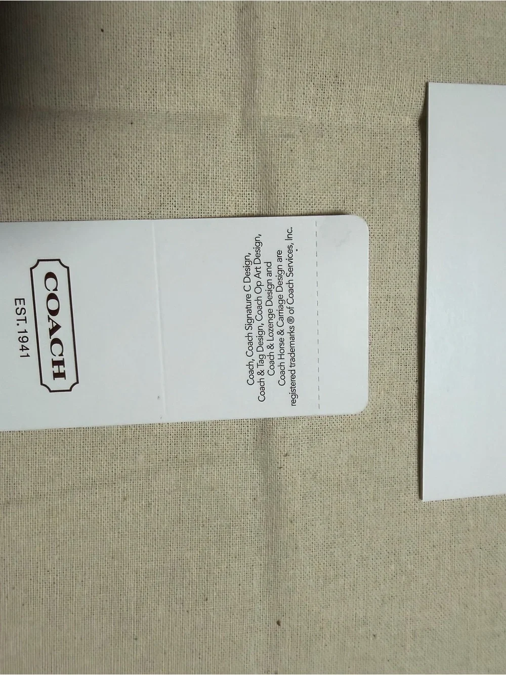 Coach Card Case with Signature C Canvas in Khaki and Dark Brown